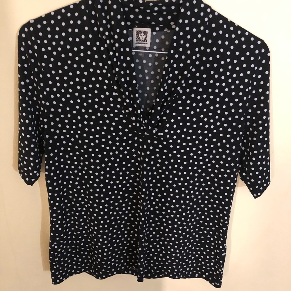 Polka dot sleeve tee